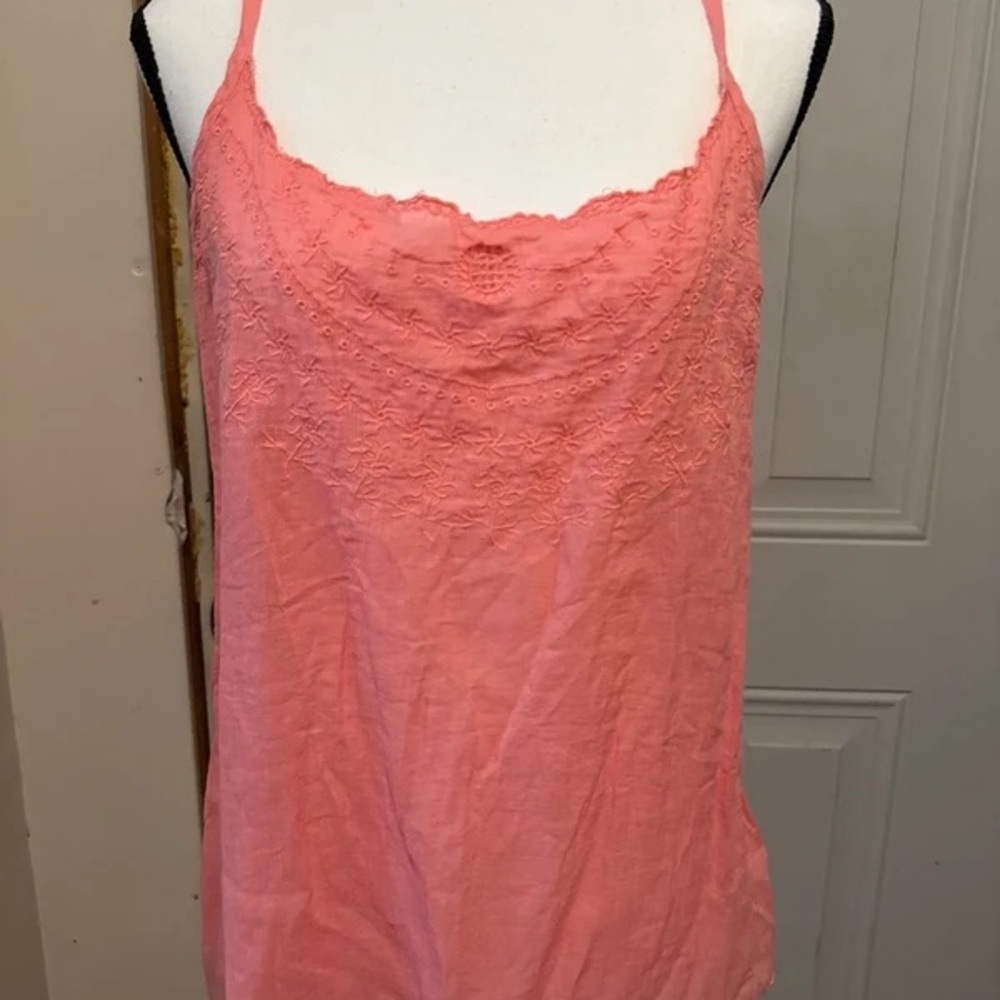 Old Navy Coral Pink Embroidered Camisole